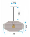 LAMPA SUFITOWA WISZĄCA BOHO NATURAL APP1486-1CP 9