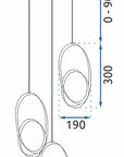 LAMPA WISZĄCA LED G082-3CPR Złota 9