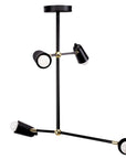 Lampa Wisząca 4-ramienna APP1708-4CP CZARNA + ZŁOTO 9
