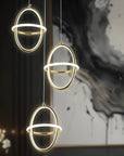 LAMPA WISZĄCA LED G064-3CPR Złota 9
