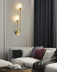 LAMPA ŚCIENNA KINKIET APP1148-2W Złota 9