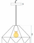 Lampa Sufitowa Wisząca Metalowa APP237-1CP Biała 9