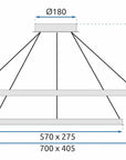 Lampa Kryształowa Wisząca Led App771-3cp