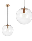 Lampa sufitowa wisząca szklana Lassi 20 cm Różowe Złoto