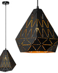 Lampa Sufitowa Trójkątna Geometryczna App252-1cp Czarna