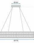 Lampa Sufitowa Wisząca Led App1569-cp Gold 80cm 10