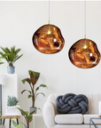 Lampa Sufitowa Wisząca Szklana APP331-1CP Złota