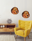Lampa Sufitowa Wisząca Szklana APP331-1CP Złota