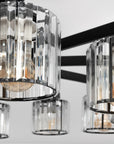 Lampa Wisząca Kryształowa App788-10c Czarna