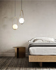 Lampa Sufitowa Wisząca Szklana Kula APP473-1CP Biała