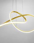 Lampa Sufitowa Wisząca Ring Nowoczesna LED + Pilot APP394-CP Złota