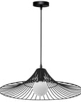 Lampa Sufitowa Wisząca Płaska Okrągła Loft APP500-1CP Czarna