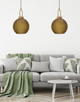 Lampa Sufitowa Wisząca Szklana Mat Kula 25cm APP627-1CP