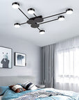 Lampa Sufitowa Nowoczesna 6-ramienna Led App521-6c Czarna