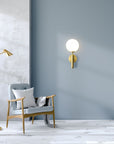 Lampa Ścienna Kinkiet App894-1w Złota
