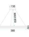 Lampa Sufitowa Wisząca Led App1672-cp Gold 9