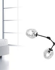Lampa Wisząca Szklane Kule 7 Ramion APP505-7C Czarna 6