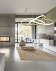 Lampa sufitowa nowoczesna LED + PILOT APP815-CP Node Złota