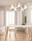 Lampa Sufitowa Skandynawska Pięcioramienna App606-5c Biała