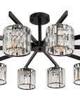 Lampa Wisząca Kryształowa App788-10c Czarna