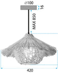 Lampa Sufitowa Wisząca Boho Natural APP1636-1CP 9