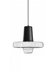 Lampa Wisząca Szklana Metalowa LED APP552-1CP Czarna