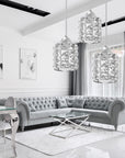 Lampa sufitowa kryształowa APP728-3CP Srebrna