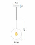Lampa Sufitowa Szklana App431-1cp Biała