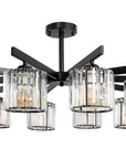 Lampa Wisząca Kryształowa App788-10c Czarna