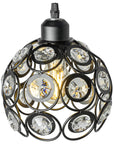 Lampa Wisząca Sufitowa Kryształowa App206-1c Czarna