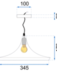 Lampa Sufitowa Wisząca Costa C Czarna 13