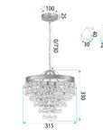 Lampa Kryształowa Wisząca APP1621-3CP Gold 7