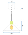 Lampa Sufitowa Wisząca Porto Black App016-1cp