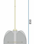 Lampa Sufitowa Wisząca Czarna App1675-cp Round 8