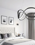 Lampa sufitowa nowoczesna LED + PILOT APP799-CP Twist Czarna
