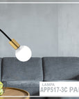 Lampa Paradise 3 APP517-3C Czarna
