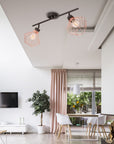 Lampa podwójna metalowa loft plafon APP535-2C Różowe Złoto