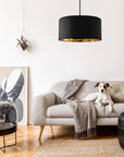 Lampa Wisząca 40cm APP620-1CP Czarna