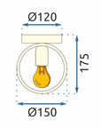 Lampa Ścienna Kinkiet APP990-1W 8