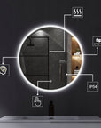 Lustro ścienne led 80cm hzj080