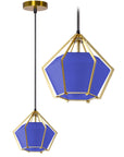 Lampa Sufitowa Wisząca Diament APP452-1CP Niebieska