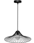 Lampa Sufitowa Wisząca Płaska Okrągła Loft APP500-1CP Czarna