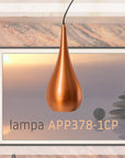 Lampa Sufitowa Wisząca Loft Metalowa APP378-1CP Złota