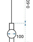 Lampa Sufitowa Wisząca Długa LED APP475-CP Złota