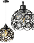 Lampa Wisząca Sufitowa Kryształowa App206-1c Czarna