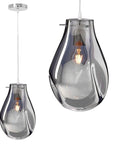 Lampa Sufitowa Wisząca Szklana APP329-1CP SREBRNA