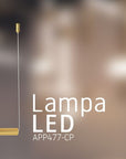 Lampa Sufitowa Wisząca Długa LED APP477-CP Złota