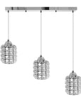 Lampa sufitowa kryształowa APP728-3CP Srebrna
