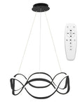 Lampa sufitowa nowoczesna LED + PILOT APP799-CP Twist Czarna