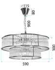 Lampa Kryształowa Wisząca APP1562-8CP 8